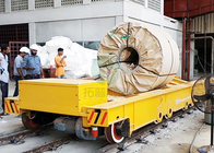 Carro de transferencia de carga pesada de batería ferroviaria para bobinas en taller