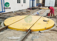 Dia 4m railway electric turntable matching flat rail trolley in painting room