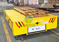 Self-loading steerable battery transfer trolleys to the in-plant railway carriages transport