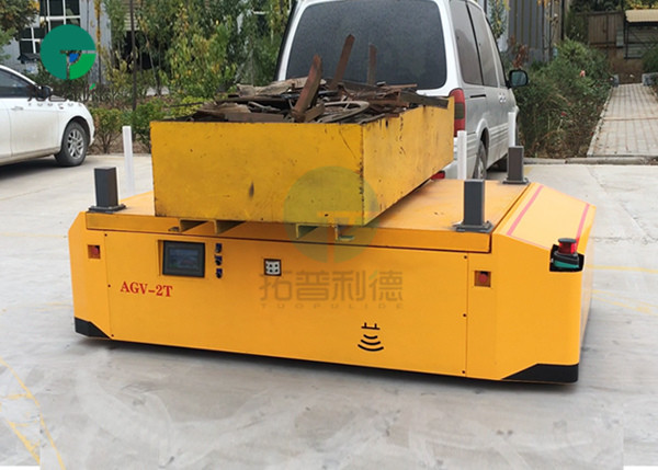 Heavy load battery operated steerable agv automated guided vehicle
