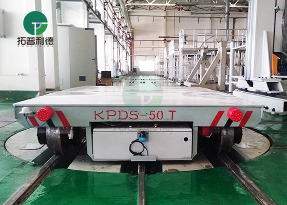 AC power 30t heavy duty rotating platform cart for Saudi Arabia painting line